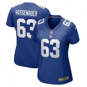 JC Hassenauer New York Giants Nike Women's Team Game Jersey - Royal