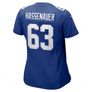 JC Hassenauer New York Giants Nike Women's Team Game Jersey - Royal