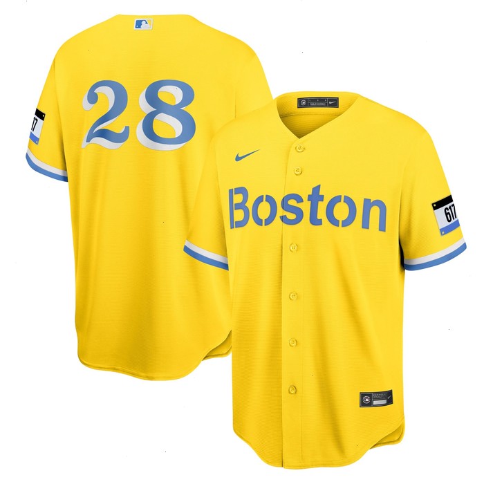 J.D. Martinez Boston Red Sox Nike City Connect Replica Player Jersey - Gold