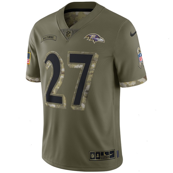 J.K. Dobbins Baltimore Ravens Nike 2022 Salute To Service Limited Jersey - Olive