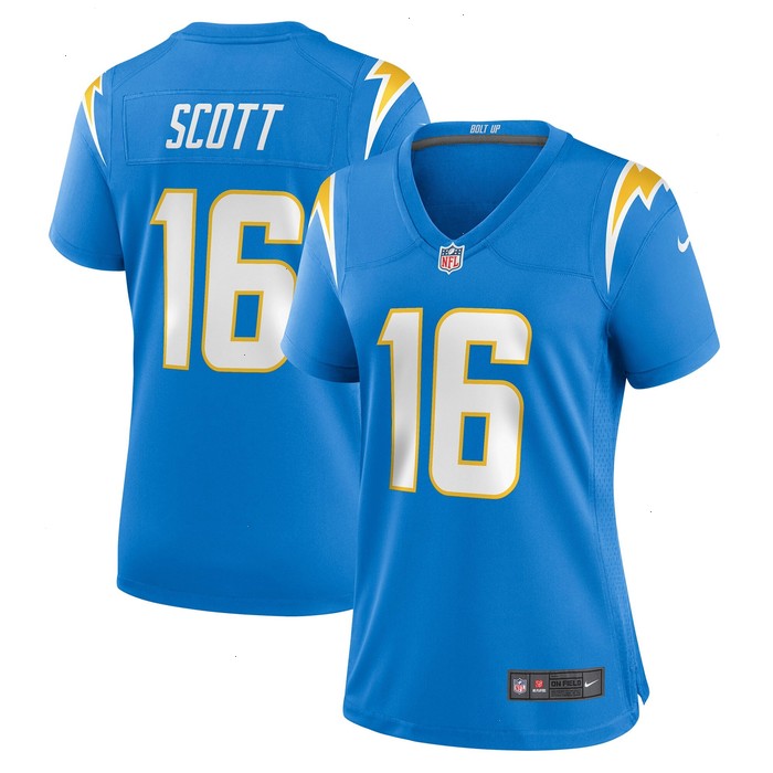 JK Scott Los Angeles Chargers Nike Women's Game Jersey - Powder Blue