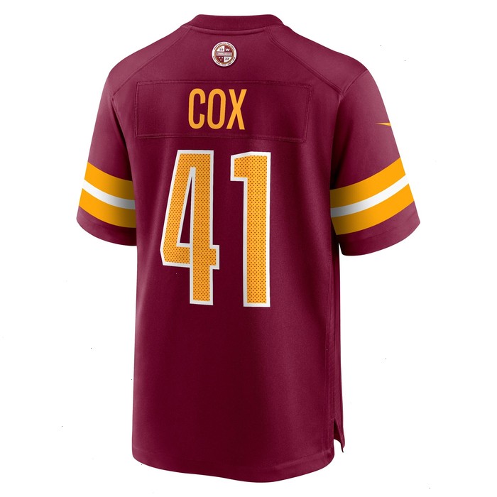 Jabril Cox Washington Commanders Nike Team Game Jersey - Burgundy