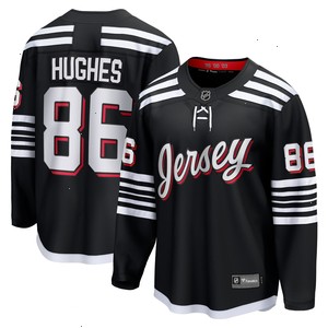 Jack Hughes New Jersey Devils Fanatics Branded Alternate Premier Breakaway Player Jersey - Black