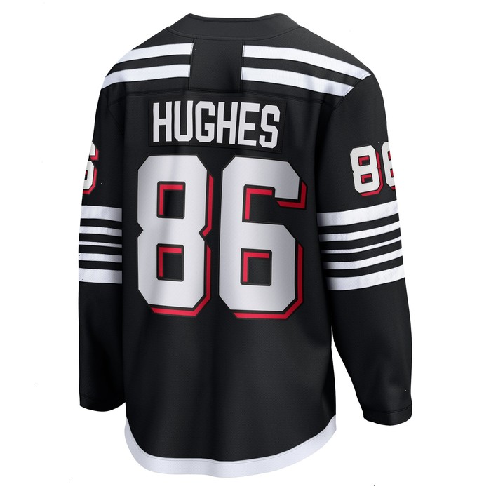 Jack Hughes New Jersey Devils Fanatics Branded Alternate Premier Breakaway Player Jersey - Black