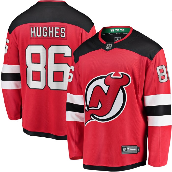 Jack Hughes New Jersey Devils Fanatics Branded Breakaway Player Jersey - Red