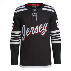 Jack Hughes New Jersey Devils adidas Alternate Primegreen Authentic Pro Player Jersey - Black