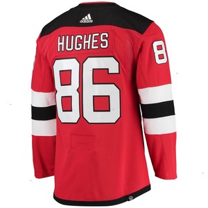 Jack Hughes New Jersey Devils adidas Home Primegreen Authentic Pro Player Jersey - Red