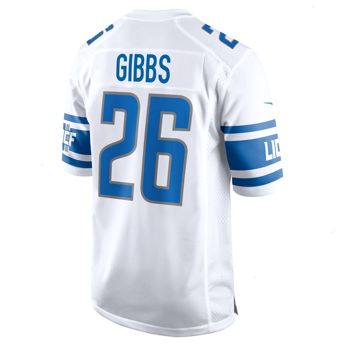 Jahmyr Gibbs Detroit Lions Nike Game Jersey - White