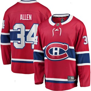 Jake Allen Montreal Canadiens Fanatics Branded Breakaway Player Jersey - Red