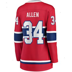 Jake Allen Montreal Canadiens Fanatics Branded Women's Breakaway Player Jersey - Red