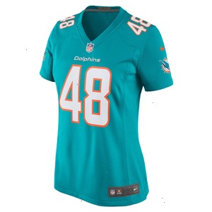 Jake Bargas Miami Dolphins Nike Women's Home Game Player Jersey - Aqua