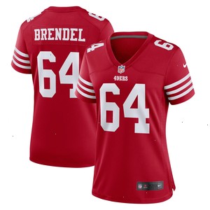 Jake Brendel San Francisco 49ers Nike Women's Game Player Jersey - Scarlet