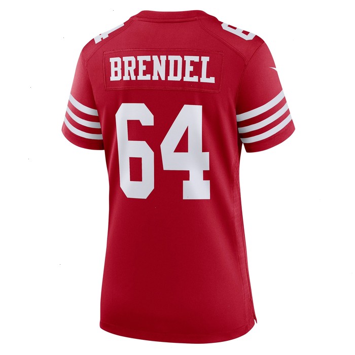 Jake Brendel San Francisco 49ers Nike Women's Game Player Jersey - Scarlet