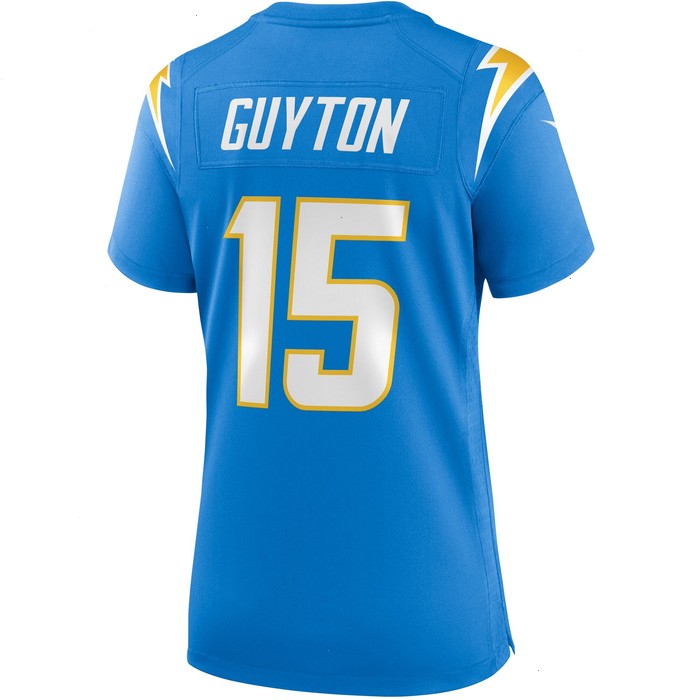 Jalen Guyton Los Angeles Chargers Nike Women's Player Game Jersey - Powder Blue