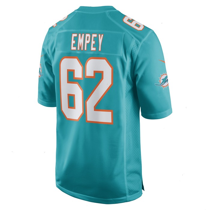 James Empey Miami Dolphins Nike Game Player Jersey - Aqua