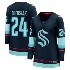 Jamie Oleksiak Seattle Kraken Fanatics Branded Women's Home Breakaway Player Jersey - Deep Sea Blue