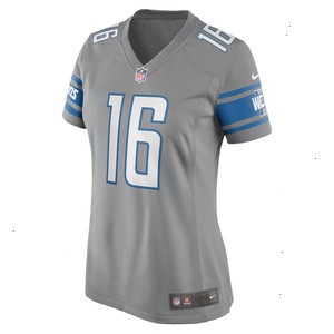 Jared Goff Detroit Lions Nike Women's Game Jersey - Silver