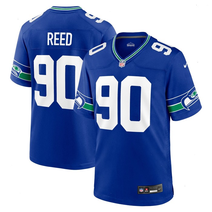 Jarran Reed Seattle Seahawks Nike Throwback Player Game Jersey - Royal