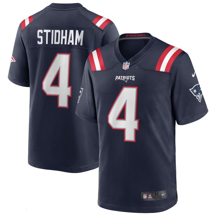 Jarrett Stidham New England Patriots Nike Game Jersey - Navy