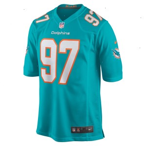 Jaylen Twyman Miami Dolphins Nike Home Game Player Jersey - Aqua