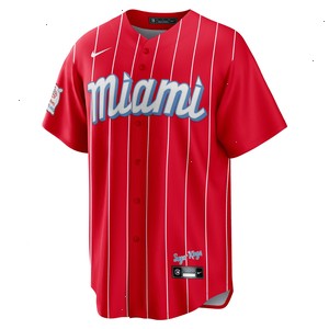 Jazz Chisholm Jr. Miami Marlins Nike City Connect Replica Player Jersey - Red