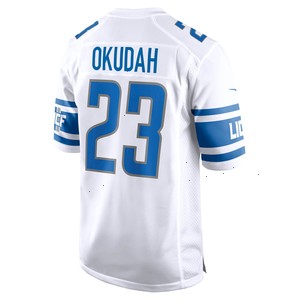 Jeff Okudah Detroit Lions Nike Game Player Jersey - White