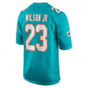 Jeff Wilson Jr. Miami Dolphins Nike Game Player Jersey - Aqua