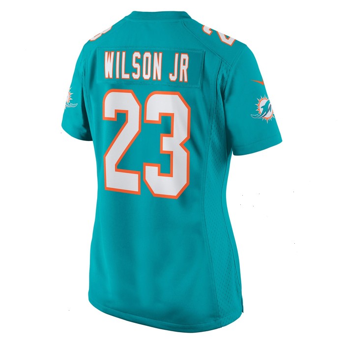 Jeff Wilson Jr. Miami Dolphins Nike Women's Game Player Jersey - Aqua