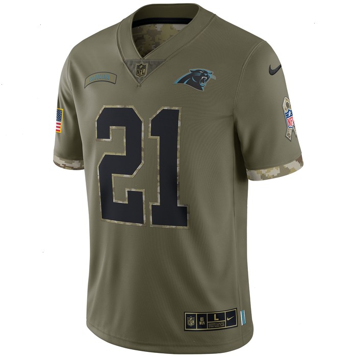 Jeremy Chinn Carolina Panthers Nike 2022 Salute To Service Limited Jersey - Olive