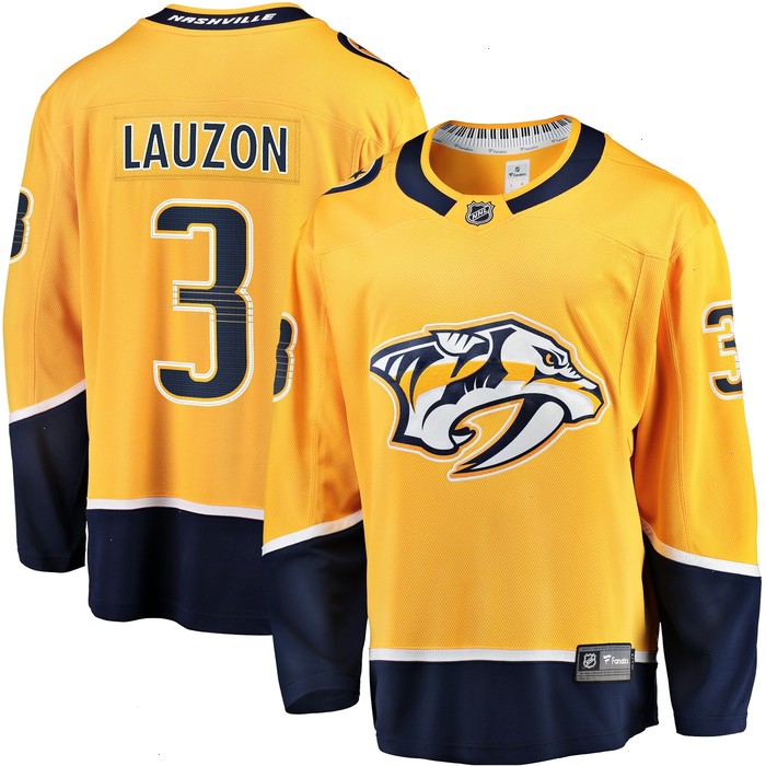 Jeremy Lauzon Nashville Predators Fanatics Branded Home Breakaway Player Jersey - Gold