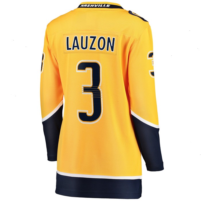 Jeremy Lauzon Nashville Predators Fanatics Branded Women's Home Breakaway Player Jersey - Gold