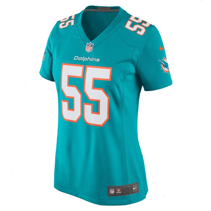 Jerome Baker Miami Dolphins Nike Women's Game Jersey - Aqua