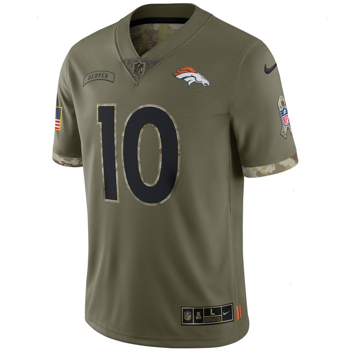 Jerry Jeudy Denver Broncos Nike 2022 Salute To Service Limited Jersey - Olive