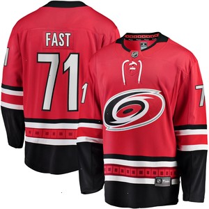 Jesper Fast Carolina Hurricanes Fanatics Branded Alternate Breakaway Jersey - Red