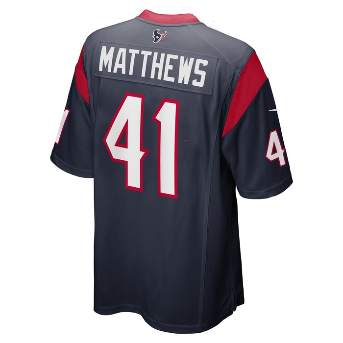 Jesse Matthews Houston Texans Nike Team Game Jersey - Navy