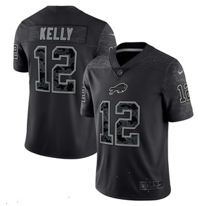 Jim Kelly Buffalo Bills Nike Retired Player RFLCTV Limited Jersey - Black