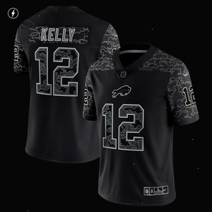 Jim Kelly Buffalo Bills Nike Retired Player RFLCTV Limited Jersey - Black