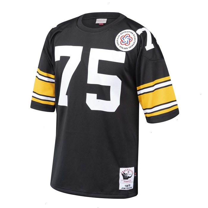 Joe Greene Pittsburgh Steelers Mitchell & Ness 1975 Authentic Throwback Retired Player Jersey - Black