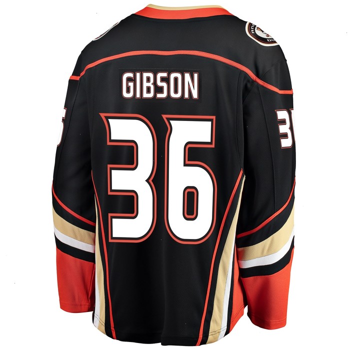 John Gibson Anaheim Ducks Fanatics Branded Breakaway Player Jersey - Black