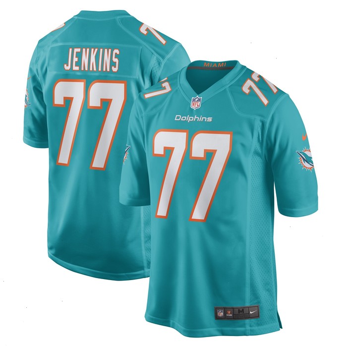 John Jenkins Miami Dolphins Nike Game Player Jersey - Aqua