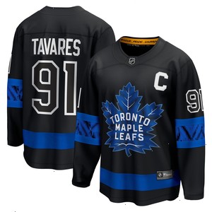 John Tavares Toronto Maple Leafs Fanatics Branded Alternate Premier Breakaway Reversible Player Jersey - Black