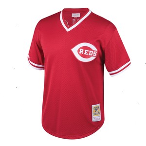 Johnny Bench Cincinnati Reds Mitchell & Ness Youth Cooperstown Collection Mesh Batting Practice Jersey - Red