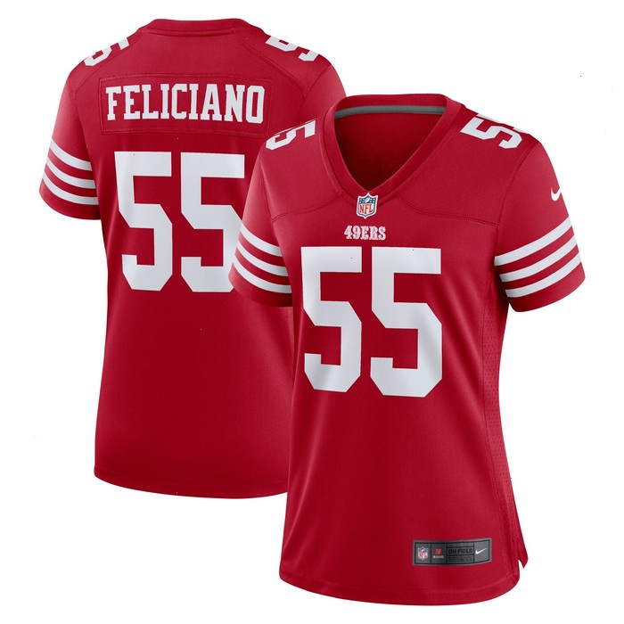 Jon Feliciano San Francisco 49ers Nike Women's Game Player Jersey - Scarlet