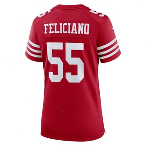 Jon Feliciano San Francisco 49ers Nike Women's Game Player Jersey - Scarlet