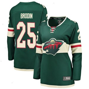 Jonas Brodin Minnesota Wild Fanatics Branded Women's Breakaway Player Jersey - Green