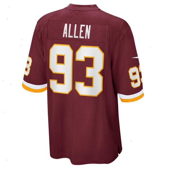 Jonathan Allen Washington Football Team Nike Game Jersey - Burgundy