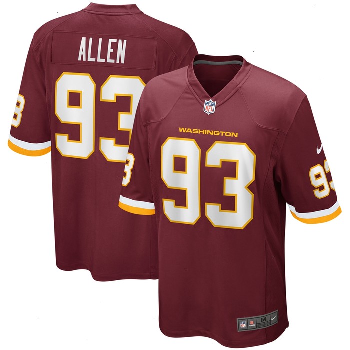 Jonathan Allen Washington Football Team Nike Home Game Jersey - Burgundy