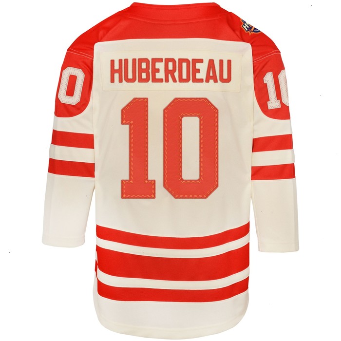 Jonathan Huberdeau Calgary Flames Youth 2023 NHL Heritage Classic Premier Player Jersey – Cream