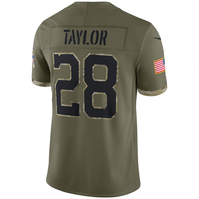 Jonathan Taylor Indianapolis Colts Nike 2022 Salute To Service Limited Jersey - Olive