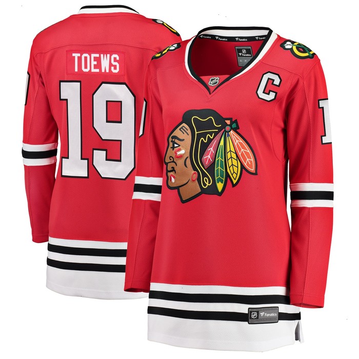 Jonathan Toews Chicago Blackhawks Fanatics Branded Women's Home Breakaway Player Jersey - Red